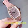 Famous Brand Fashion Wine Barrel Watches CZ Quartz Wrist Watch Aço inoxidável Relógio à prova d'água Mulheres Genuínas de couro Dial