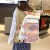 Zaino 2023 Zaini per studenti Borse femminili versione coreana per ragazza adolescente Zaino da viaggio carino Borsa da donna Bookbag Mochila