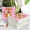 Pillow Cartoon Seat Blanket Office Pillows For Living Room Not Removable Cute Fluffy Foldable Chair Home Decor 2 In 1 Quilt