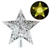 Decorações de Natal C9GA Nordic Tree Star com Bateria LED Battery Crystal Bead Treetop