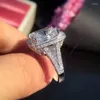 Cluster Rings Arrival 8ct SONA Simulated Stone Ring Weeding Women Brand