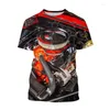 Männer T-Shirts Auto Motor Übergroße T-shirts 3d Print Streetwear Männer Mode Harajuku Kurzarm Grafik Shirt Sommer Kleidung Punk