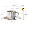 Mugs European Style Simple Coffee Cup Retro Ceramic Espresso And Saucer Set Creative Afternoon Tea Garland