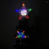 Décorations De Noël P82D Style Nordique Arbre Étoile Avec Lumière LED À Piles Faux Cristal Perles Treetop Fée Lampe Décor De Fête