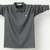 Męska koszula Polos Men Polo Odzież z długim rękawem 2023 Wysokiej jakości jesienna bawełniana moda