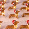 Dizeler Dachshund köpek dize ışıkları LED pille çalıştırılan su geçirmez açık lamba Noel tatili düğün partisi peri
