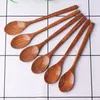 Ensembles de vaisselle LUDA cuillères en bois 10 pièces soupe en bois pour manger mélanger remuer longue poignée cuillère ustensile de cuisine