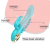 Beauty Items 3 en 1 Gode Lapin Vibrateur Silicone Magnétique Rechargeable Anal Clit Lapin Femelle Masturbateur Adulte Jouet Sexy pour Femmes Couple 18