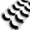 メイクアップツールhbzgtlad falsealashes cateye fuffy faux mink lashes 8d ofpyラッシュ5ペアパック