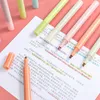 6st Söt stor kapacitet Candy Light Color Highlighter Pen Markers Midliner Pastel Highlight Hand Account School Stationery