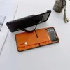 Lambskin leather Wristband Solid Color Case for Samsung Galaxy Z Flip 3 5G Z Flip 4 Zflip 2 Flip 3 Flip4 Shockproof Cover