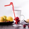 Copas de vino Tazas de café de vidrio transparente con asa Té de jugo para / Juego de tazas de bebidas frías Taza de agua resistente térmica