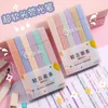 6 datorer Super Soft Tip Highlighter Pens Kawaii Candy Color Manga Markers Midliner Pastel Highlighter Set Stationery