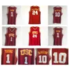 qqq8 10 DeRozan Jersey USC Californie du Sud 24 Brian Scalabrine 1 Nick Young College Basketball Maillots Couture Rouge Top Qualité 1