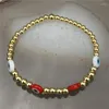 Link armbanden 20 stks/lotontwerp vergulde koperen kralen Bracelet Oogvorm mode sieraden groothandel