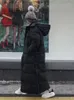 Women s Down Parkas parka Super long jacket female knee winter woman with thick black coat in 221231