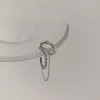 Dos boucles d'oreilles perles de cristal gland chaîne Non Piercing oreille Clip pour femmes luxe élégant sans bijoux percés