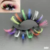 Outils de maquillage est 3D Mink Cils Coloré 100 Mink Lashes Mix Couleur Rose Bleu Rouge Blanc Faux Cils Fluffy Soft Cilias Vendeur 221231