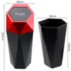 YOSOLO Mini Garbage Bin Trash Bin Car Trash Can for Car Home Bedroom Office Portable Car Dustbin with Lid Interior Accessories