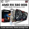RX 580 8GB AMD Radeon GDDR5 256Bit 2048SP GPU RX580 8G Graphics Cards Non Lhr Mining Hashrate 28-30mh/S