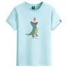 Men's T Shirts 2023 Summer Plus Size Lose Casual Street Style O-Neck Stretch Cotton Men Cartoon Short Sleeved T-shirt