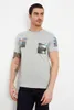Mäns T-skjortor Trendyol Men's Regular Fit Cycling Neck Short-Sleeve Printed T-shirt TMNSS21TS1626
