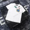 xinxinbuy Men designer Tee t shirt Knitted Paris letters Paper airplane jacquard short sleeve cotton women white blue orange S-XL