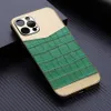 Luxury Metal Stainless Steel Crocodile Texture Cases For iPhone 14 13 12 11 Pro Max Soft Plating Frame Camera Protective Cover6443992