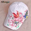 Caps de bola Summer 2023 Snapback Hip Hop Mulheres Baseball Capinho da abelha Impressão Floral Bordado algodão Casquette femme Gorras White