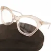 Okulary przeciwsłoneczne Ramki Osunowe Projektowane gwiazdy Kobiety Butterfly Cateye Szklanki Ramka 52-19-145importowana czysto planie na receptę okulary okulary gogle