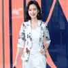 Women's Suits Spring Summer Floral Printed Blazers Women Casual Chic Slim Short Business Female Blazer Fashion Coat Ladies