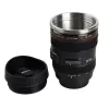 Creative 400ml Camera Lens Mug Portable Stainless Steel Tumbler Travel Milk Coffee Mug Novelty Camera Lens Double Layer Cups New