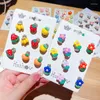 Backs oorbellen 10 -delige schattige cartoon kinderen dierenfruitplantoor clip kan worden gedragen zonder piercings meisjes vakantie cadeau sieraden