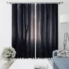 Cortina personalizada ventana opaca cortinas de seda negra para sala de estar dormitorio bosque paisaje Kicthen