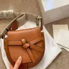 Bags Tote Women Leather Saddle Messenger Fashion Lightweight Handbag Shoulder Brown Brand Designer Crossbody Female Purses 1225238u