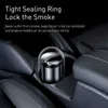 Ny BASEUS CAR ASHTRAY PORTABLE LED Light Cigarettrök Askhållare för bilflamskyddsmedel Högkvalitativ askfackbiltillbehör