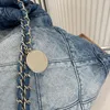 2024 designer bag Denim Shopping Bag Tote backpack Travel Designer Woman Sling Body Bag Most Expensive Handbag with Silver Chain Gabrielle Quilted luxurys handbags