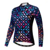 Vestes de course Maillot de cyclisme pour femmes VTT haut vélo hiver chemises à manches longues équitation Ropa Ciclismo Maillot dames maillots de vélo