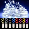 سلاسل 10pcs 1m 2M خرافية LED LED LED النحاس الأسلاك الأضواء الأضواء في الهواء الطلق جارلاند الزفاف للمنزل عيد ميلاد الديكور العطلة