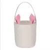 Ostern Korb Bunny Ohr Eimer Neue Zylinder Kaninchen Geschenk Tasche Solide Leinwand Lagerung Organizer Eier Kinder Süßigkeiten Taschen Totes Handtaschen BC241