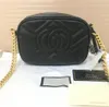 Designer Marmont bag Wave Pattern Satchel Shoulder Bag Chain Handbags Crossbody Purse Lady Leather Classic Style Tote Bags 24cm