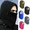 Motorradhelme Herbst und Winter Fleece Kälteschutz Outdoor-Sport Thermal Neck Brace Balaclava Gesichtsmaske Schal Mütze