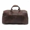 Borse borsel Luufan Big Borsa di grande capacità Viaggia gigantesco vera pelle in pelle borse a impianto da 60 cm per bagagli a mano spazioso viaggio d'affari