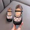 Flat Shoes Girl Leather Fashion Girls Four Seasons Children Pu Little Soft Sole All-Match Princess 21-30