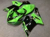 Motocycle fairings set for Kawasaki Ninja ZX6R 636 05 06 ZX-6R 2005 ZX 6R 2006 green black road fairing bodywork with Mirrors