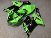 MOTOCCLOCE FATINGS para Kawasaki Ninja ZX6R 636 05 06 ZX-6R 2005 ZX 6R 2006 Green Black Road Faining Boding With Com espelhos