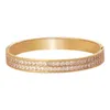 Bangle Buckle Double Row Crystal Fine Flash Armband Elegant fashionabla bleknar inte smyckesuppsättningar gåva för kvinnor flickor