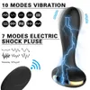 Itens de beleza de choque elétrico vibrador anal elétrico plug plug plug wireless controle remoto buttplug vibrator vibration ânus dilatador massag masculino massag