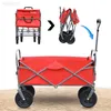 Fournitures de jardin extérieur rouges Micro Micro Blapsible Place Trolley Cart Kraflo Camping Pliant Wagon