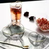Geschirrsets Glas Herzform Salat Schüssel Stilvolle goldene Kante Wasser Becher Obst Frühstücksbehälter transparent Maismehl